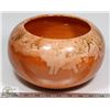Image 1 : 61) FRANK MORENO USA ORANGE GLAZED JAR 10"X6".