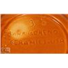Image 4 : 61) FRANK MORENO USA ORANGE GLAZED JAR 10"X6".