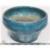 Image 2 : 41) JIM HANSON SIGNED 1965 BLUE BOWL, 7.5"X4.5".