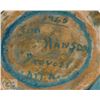 Image 4 : 41) JIM HANSON SIGNED 1965 BLUE BOWL, 7.5"X4.5".