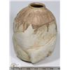Image 1 : 38) JANO LETTS SIGNED POT BONE GLAZED 8"X6", FROM