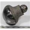 Image 2 : 77) MARY BORGSTROM BLACK JAR WITH STOPPER STONE
