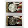 Image 1 : 1989 & 2001 .999 SILVER ONE OUNCE EAGLE