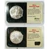 Image 1 : 2001 & 2000 .999 SILVER ONE OUNCE EAGLE