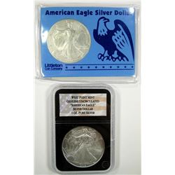 1998 & 2009 .999 SILVER ONE OUNCE EAGLE