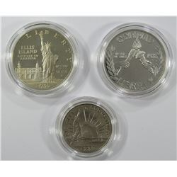 1986 STATUE of LIBERTY 2 COIN SETSILVER COMMEM DOL