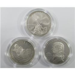 3 - COMMEM SILVER DOLLARS; 2005