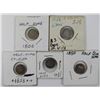 Image 1 : 5- SEATED HALF DIMES: 1841 AG, 1850 AG,