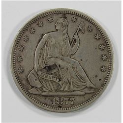 1877 SEATED HALF DOLLAR- VF/XF