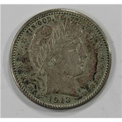 1913 BARBER QUARTER XF DETAILS