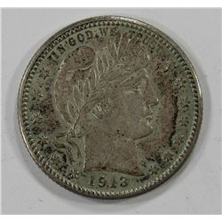 1913 BARBER QUARTER XF DETAILS