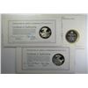Image 2 : 3- SILVER PROOF ROUNDS/ WITH POSTAL