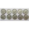 Image 1 : 10-1945 MERCURY SILVER DIMES AU/BU