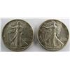 Image 1 : 1942 & 1945 WALKING LIBERTY HALF DOLLARS AU/BU