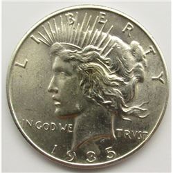 1935 PEACE SILVER DOLLAR AU/BU