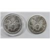 Image 2 : 1992 & 2001 AMERICAN SILVER EAGLES