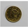 Image 2 : 1853 $1 LIBERTY GOLD COIN X- JEWELRY REV