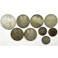 10 - SILVER GERMAN COINS; 1939 2 MARK