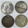 Image 1 : 4-SILVER DOLLARS;MIXED DATES/MINT MARKS/GRADES