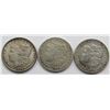 Image 3 : 3-CIRC MORGAN DOLLARS: 1896, 1900-O, 1878-S