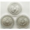 Image 2 : 3-UNC AMERICAN SILVER EAGLES; 2007, 2011, 2016