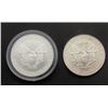 Image 2 : 1991 & 2002 AMERICAN SILVER EAGLES