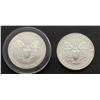 Image 2 : 1989 & 2001 AMERICAN SILVER EAGLES