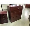 Image 4 : MAHOGANY TRADITIONAL STYLE EXECUTIVE DESK WITH CREDENZA AND 3 DRAWER LATERAL FILE CABINET