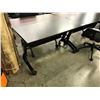 Image 2 : DARK WOOD 4' STEELCASE TRAIN MOBILE COLLAPSIBLE TABLE