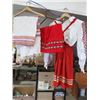 Image 1 : GIRLS UKRAINIAN OUTFIT WITH SASH. HANDMADE & HAND EMBROIDERED. SLEEVE 23INCHES, WAIST 30 INCHES. COR