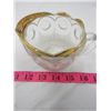 Image 4 : 10 PCE FRUIT BOWL, CREAM AND SUGAR BOWS EYE PATTERN GOLD COLORED TRIM