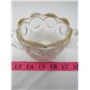 Image 7 : 10 PCE FRUIT BOWL, CREAM AND SUGAR BOWS EYE PATTERN GOLD COLORED TRIM