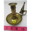 Image 1 : BRASS CANDLESTICK AND SNUFFER (1800S)