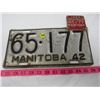 Image 1 : LICENCE PLATE (MANITOBA) * 1942-43*