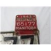 Image 3 : LICENCE PLATE (MANITOBA) * 1942-43*