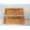 Image 2 : LOT OF 3 IMPERIAL BANK OF CANADA CHEQUES (1936 X 2) *1937*