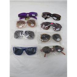 LOT OF 8 PAIR OF SUNGLASSES (NEW) *VARIOUS STYLES* (ADULT SIZES) *UV PROTECTION*