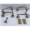Image 1 : VINTAGE WASHSTAND HARDWARE (7 PIECES) *MARKED KNECHTEL*