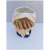Image 2 : HEAD VASE (REPRODUCTION JAPAN) * 6" * (NO CHIPS OR CRACKS)