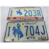 Image 1 : LOT OF 2 LICENSE PLATES (WYOMING)