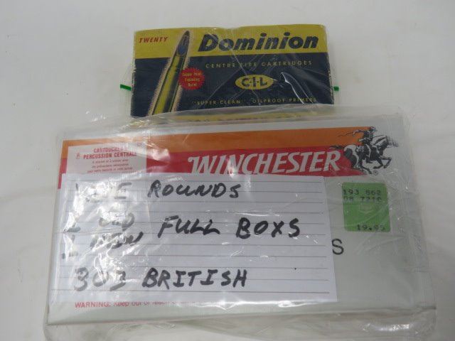 LIVE ROUNDS 1 OLD 1 NEW FULL BOXES 303 BRITISH