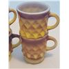 Image 2 : LOT OF 6 CUPS AND MUGS (FIREKING) *YELLOW AND BROWN*