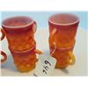 Image 3 : LOT OF 6 CUPS AND MUGS (FIREKING) *ORANGE AND BURGANDY*
