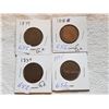 Image 2 : LOT OF 4 LARGE ONE CENT COINS (1859 X 2, 76H, 95)