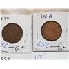 Image 3 : LOT OF 4 LARGE ONE CENT COINS (1859 X 2, 76H, 95)