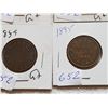 Image 4 : LOT OF 4 LARGE ONE CENT COINS (1859 X 2, 76H, 95)