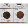 Image 3 : LOT OF 4 LARGE ONE CENT COINS (1859, 76H, 82H, 95)