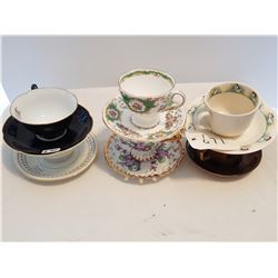 LOT OF 6 CUPS AND SAUCERS (2 ARE OCCUPIED JAPAN)