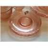 Image 3 : LOT OF PINK DEPRESSION GLASS ( 3 CUPS AND SAUCERS, 3 BOWLS)