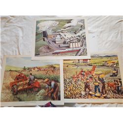 LOT OF 3 ORIGINAL PRINTS ( MACMILLANS) *21X17 INCHES*